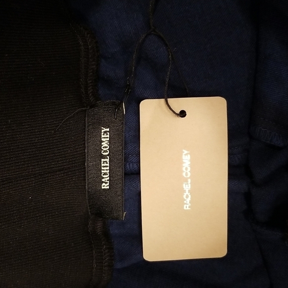 💕RACHEL COMEY💕 Doxa Pant Striped Elastic Waist Acid Wash Denim Navy Large NWT - Picture 15 of 16